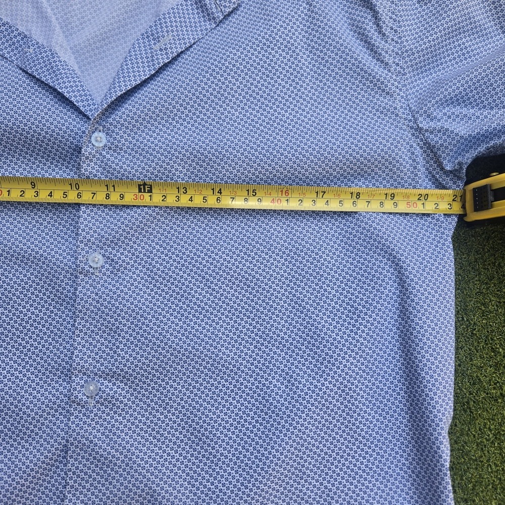 Lucky Brand Shirt Men's Medium Blue Slim Fit Stretch Botton Up Long Sleeve - Picture 13 of 14